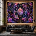 thumbnail image 6 of Luminous Resembling Moon With Mottled Surface Fish Shimmering, Mystical Fantasy for Space Lovers, Galaxy Room Decor, Housewarming Gift, Tapestry Wall Hanging for Bedroom and Dorm, 6 of 7