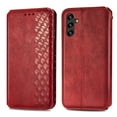 thumbnail image 5 of Dteck Wallet Case For Samsung Galaxy A35 5G, Shockproof Premium PU Leather Flip Folio Case RFID Blocking Card Slots Magnetic Closure and Stand Business Case, Red, 5 of 5