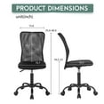 thumbnail image 2 of CL.HPAHKL Home Office Chair, Mid Back Mesh Desk Chair Height Adjustable Task Chair, Armless Rolling Swivel Chair with Lumbar Support for Teens Adults, Black, 2 of 6