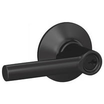 Schlage Broadway Matte Black Keyed Entry Lever 1-3/4 in.
