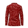 thumbnail image 5 of Yuyamidu Candy Canes Long Sleeve Athletic Shirts for Women Size 2XL Red Christmas Zip Up Golf Tennis Hiking Shirt Cute Active Workout Tops for Sport, 5 of 8