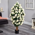 thumbnail image 2 of Nearly Natural Azalea - Artificial plant - 57.09 in - green, brown, fresh white, 2 of 3