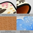 thumbnail image 4 of Colorful Dog Paw Anti Fatigue Mats for Kitchen Floor,Set of 2 Non Skid Washable Waterproof Anti Kitchen Floor Mats for Kitchen Office Laundry Room Bathroom (19"x27"+19"x47") Home Decor, 4 of 7