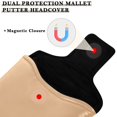 thumbnail image 3 of Haosy Light Warm Brown Golf Mallet Putter Cover Strong Magnetic Leather Golf Club Headcover Closure, 3 of 7