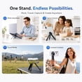 thumbnail image 6 of Laptop Stand for Desk, 3-in-1 Portable Foldable Aluminum Laptop Riser with Magnetic Phone Holder, 8-Level Adjustable Computer and Tablet Stand for MacBook, iPad, Dell, Home Office and Travel, Black, 6 of 10