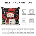 thumbnail image 5 of Creowell Christmas Lovely Snowman Pillow Cushion Covers Short Plush Aesthetic Decor Sofa Couch Bedroom Home Decor 1PC 22x22in, 5 of 5