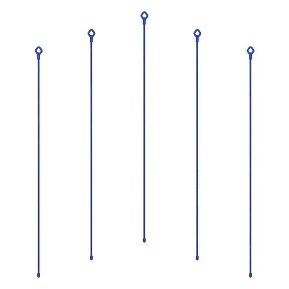 Uxcell Silicone Cable Ties, 24 Inch Reusable Twist Cable Ties Heavy Duty Bendable for Bundling Holding, 5 Pcs, Blue