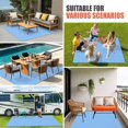 thumbnail image 5 of Outdoor Rug 3x5 ft Skyblue Pattern Outdoor Large Area Rug Non Slip Rubber Pure Colour Front Door Mat RV Rug Camping Carpet Patio Outdoor Rugs for Backyard Balcony Deck Porch Indoor, 5 of 9