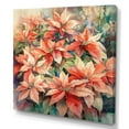 thumbnail image 2 of Designart "Red Blossoming Poinsettias III" Floral Poinsettia Wall Art For Bathroom, 2 of 5
