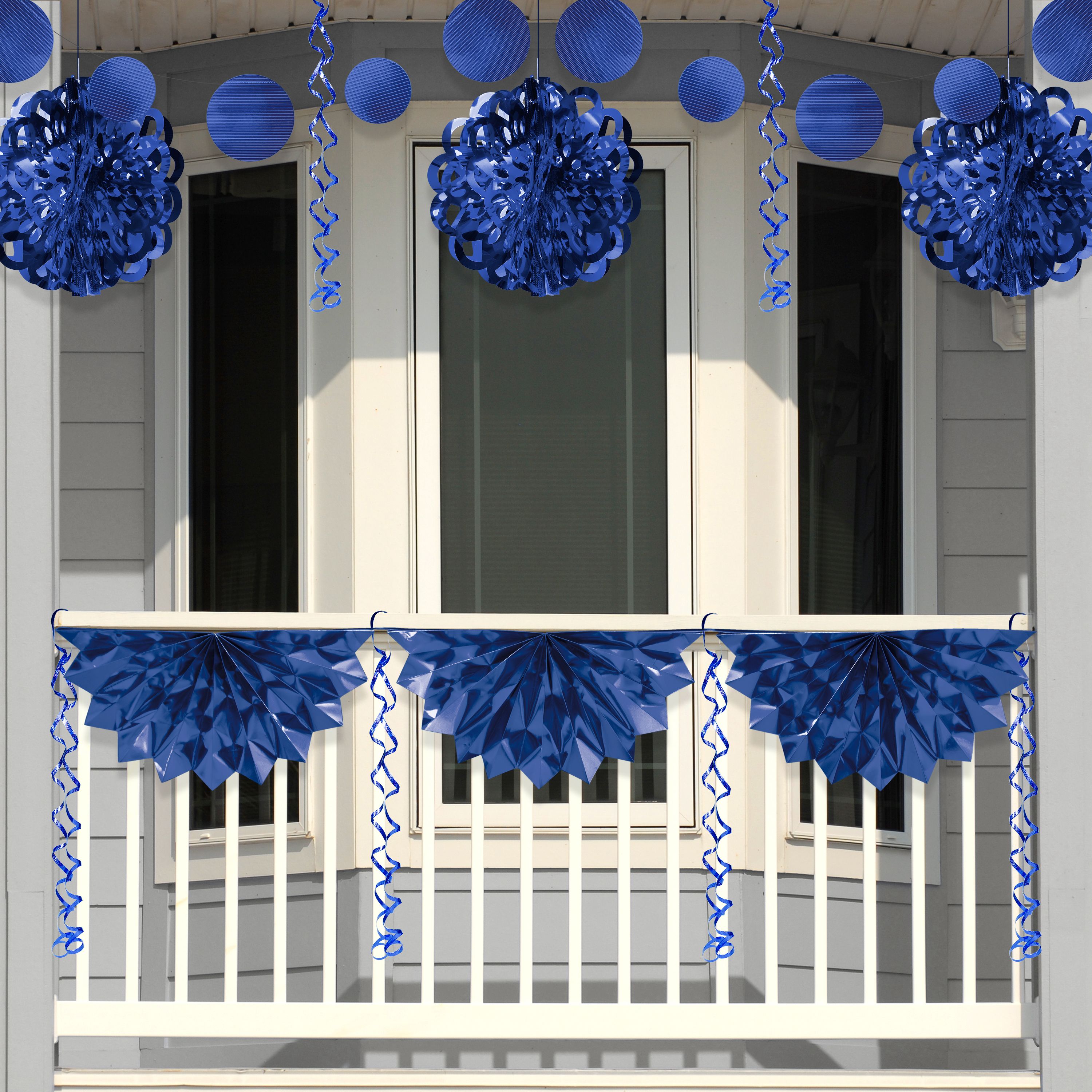 Blue Foil Party Decorations Kit