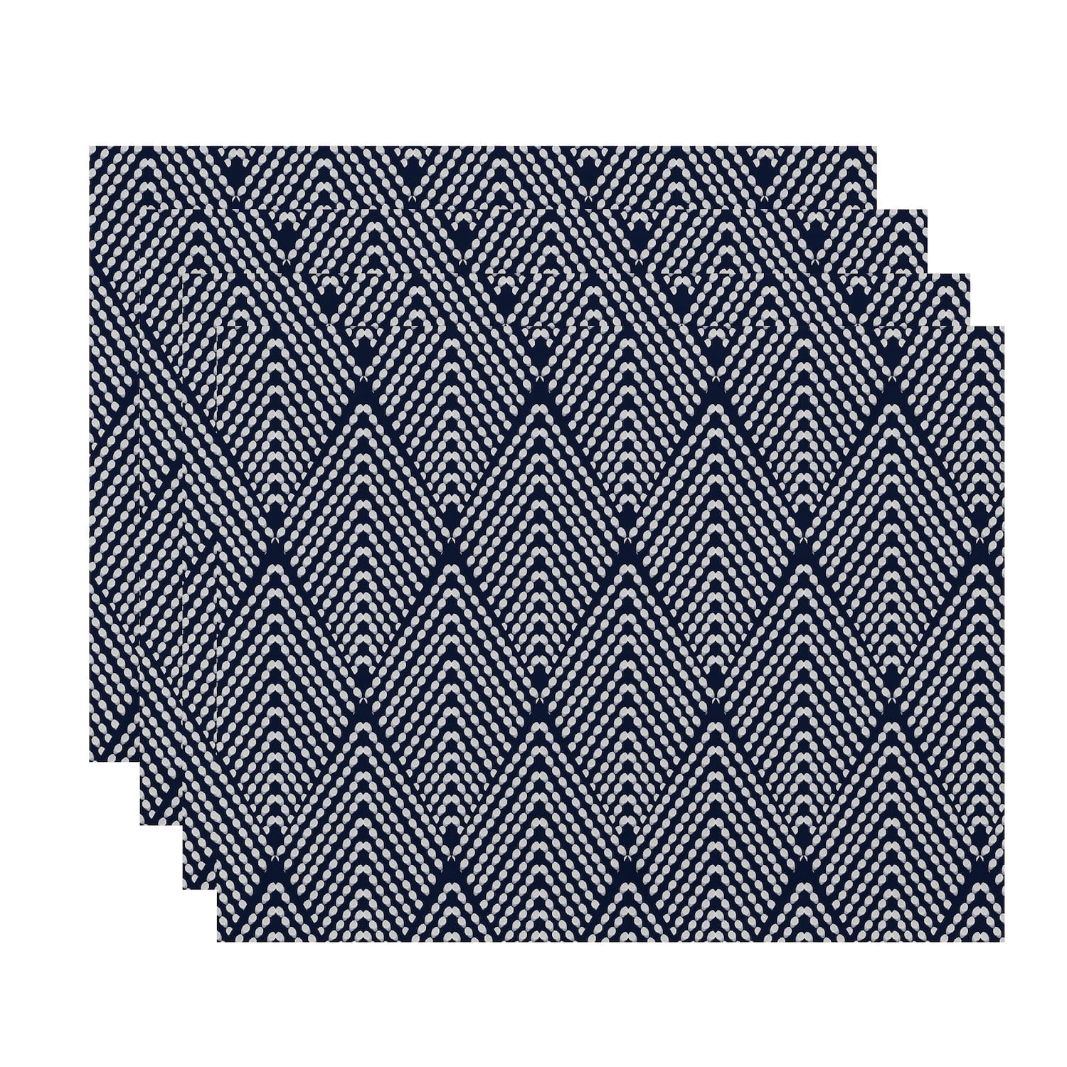 Simply Daisy Lifeflor Geometric Print Placemat, Set of 4
