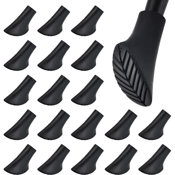 20 Piezas Puntas para Bastones de Marcha Nórdica, Protectores de Goma para Senderismo y Trekking, Puntas para Bastones de Trekking para Todos los Bastones de Trekking Comunes, Muletas, JM MX-0137608FYD