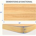 thumbnail image 2 of AEGFKD Whole Piece 48"x30" Desktop 1" Thickness Height Adjustable Desk Rectangular Tabletop Maple Board (48INCH Maple Top), 2 of 7