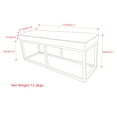 thumbnail image 6 of Simpli Home Reynolds 44 inch Wide Contemporary Rectangle Bench in Distressed Chestnut Brown Faux Leather, 6 of 6