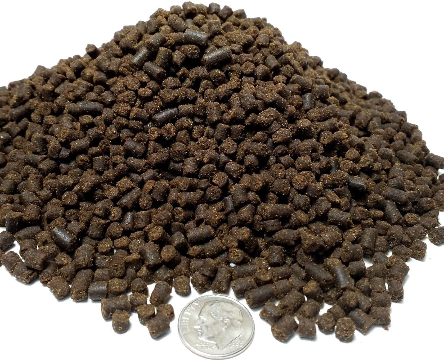 Axolotl Food 1/4" Soft Moist Sinking Rangen Salmon Meal Crumbles for Baby Axolotl, Newts, Shrimp, Snails - 20.2oz Lg Round Jar