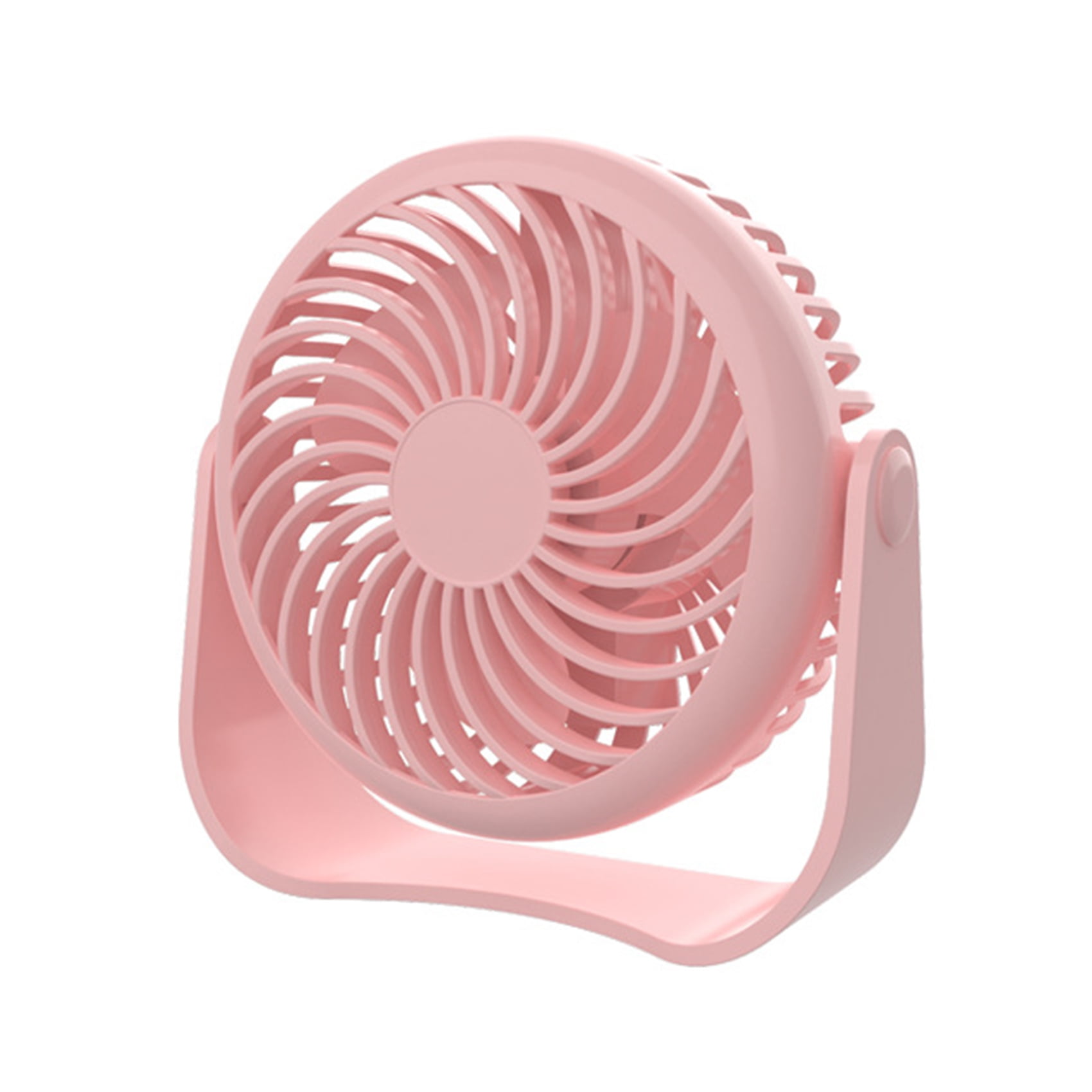 Color : Pink, Size : One Size Portable Mini Handheld Charging USB Mute Metal Design Quiet Operation USB Cable Fan Mini USB Table Desk Personal Fan Ultra-Thin Pocket Fan with Led Night Light 