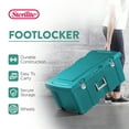 thumbnail image 3 of Sterilite Wheeled Footlocker Utility Storage Container, Teal, 2 Pack, 3 of 11
