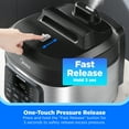 thumbnail image 4 of Midea Widemax Pressure Cooker, 6 Qt, 13-In-1, One-Touch Pressure Release, Sanitize Function, Stainless Steel, 4 of 7