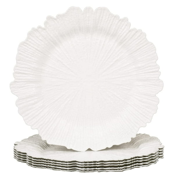 Charger Plates MAONAME Reef White para cena, juego de 6