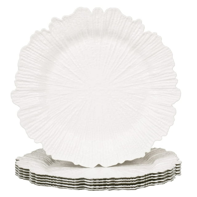 Charger Plates MAONAME Reef White para cena, juego de 6