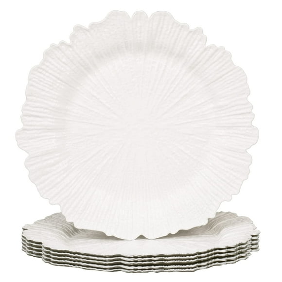 Charger Plates MAONAME Reef White para cena, juego de 6
