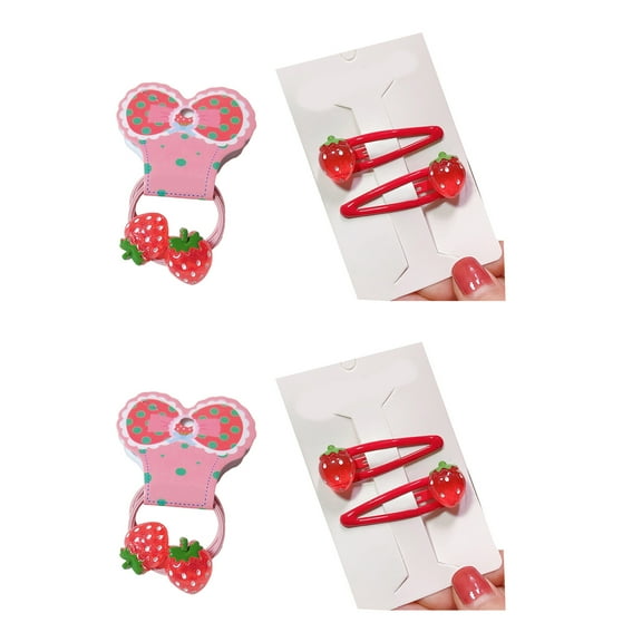 COOLHOOD Strawberry Hair Clip Glittering Women Kid Hairgrips Headdress Barrettes Hair Tie Sweet 2000s Girls Hairpins