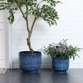 thumbnail image 6 of LuxenHome 15.75" Dia Large Ceramic Planter Pots for Plants, Teal Blue Round Glazed Planter with Drainage, 6 of 8