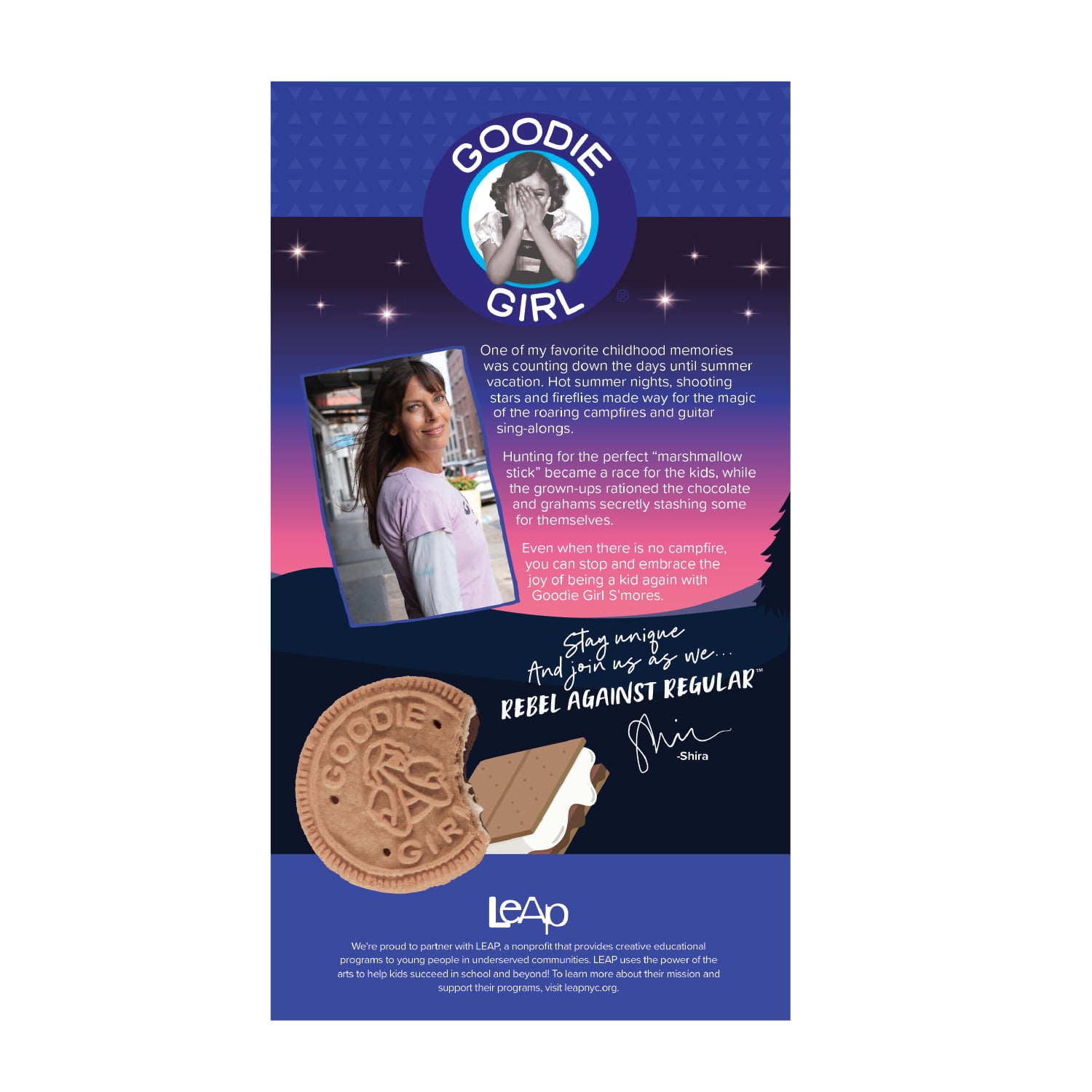 (2 pack) Goodie Girl S’Mores Sandwich Cookies, Shelf Stable, 10.6 oz, 24 Cookies Per Pack, Great for Snacking