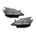 thumbnail image 2 of KarParts360 For Nissan Murano 2022 2023 2024 Headlights Driver and Passenger Side | Pair | Clear Lens | Black Housing | Plastic | LED Low Beam/High Beam | Replacement For NI2502297, NI2503297, 2 of 8