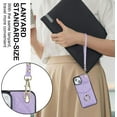 thumbnail image 6 of Compatible with iPhone 15 Plus 6.7 inch Wallet Case Tempered Glass Screen Protector Ring RFID Blocking Card Holder Cell Phone Cover for i-Phone 15+ iPhone15Plus 5G i i15 + iPhone15 15Plus Women Purple, 6 of 12
