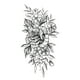 thumbnail image 2 of Fiudx Ofertas Flash Del Día Solo En Línea Bocetos Tatuajes Pegatinas Pegatinas Abstractas Flores Rosas, 2 of 2