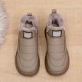 thumbnail image 4 of Womens Winter Warm Platform Snow Boots Faux Furry Lined Slip On Ankle Booties Comfortable Outdoor Non Slip Work Shoes Brown Size 8.5, 4 of 8
