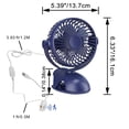 thumbnail image 4 of FSLiving 5V USB-Powered Fan Cooling Air Fan Rotatable Powerful Fan with Motion Sensor Automitically On/Off Two Speeds Fan with Clamp for Office Computer Desk Student Dormitory,Dark Black - 1 Pack, 4 of 9