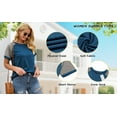 thumbnail image 4 of Rosvigor Plus Size T Shirts for Women Color Block Tops Loose Tee Short Sleeve Blouses, 4 of 6
