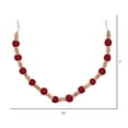 thumbnail image 3 of Vickerman 72" Red Wood and Felt Pom Pom Garland, 3 of 3