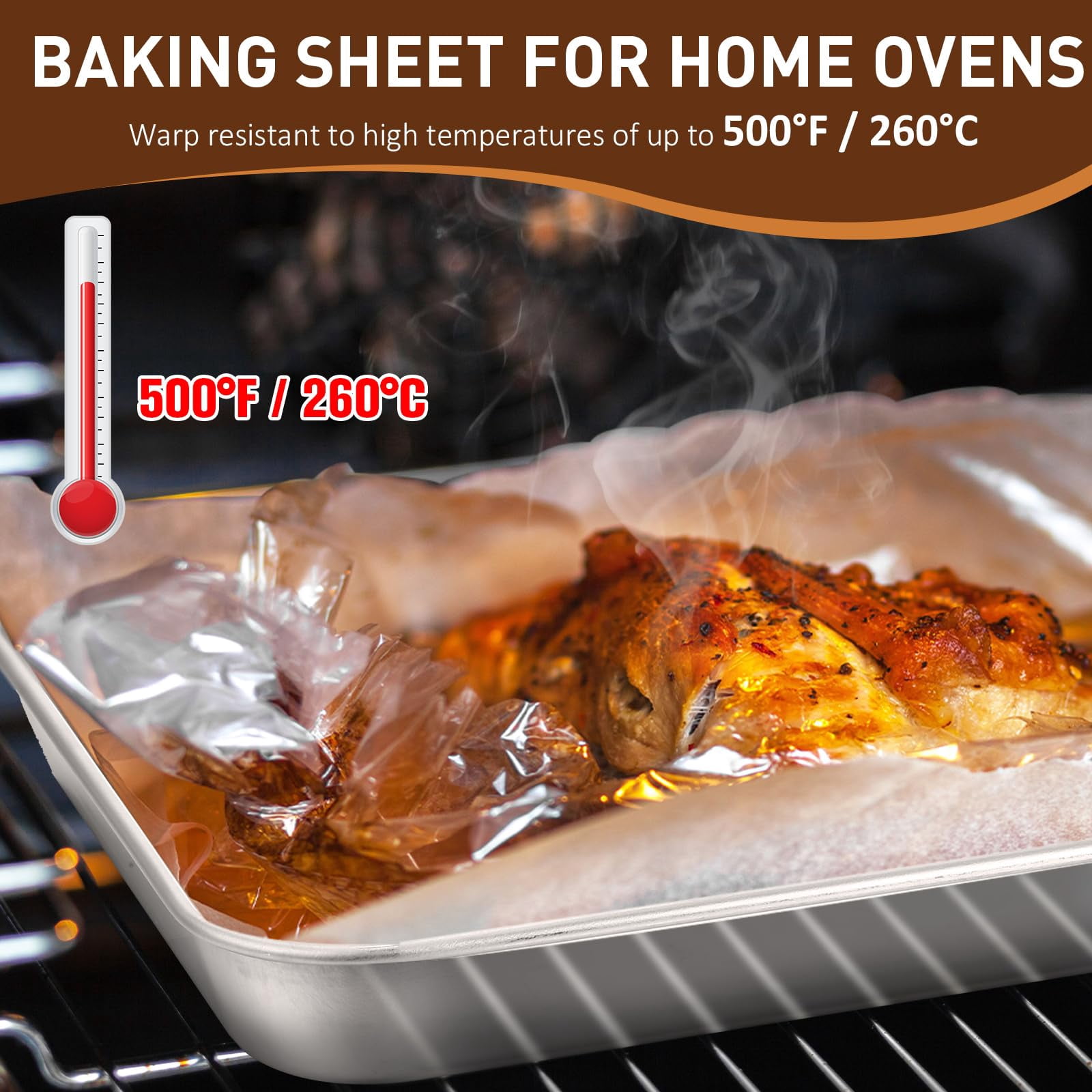 Stainless Steel Baking Sheet Pan Set 9 x 6.7 x 1 Inch 24 Count For Oven Toaster Use
