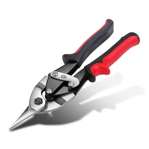 10 in. 18-Gauge Straight Cut Tin Snip Metal Shears Cutter A/C Auto Roof Cutting