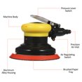 thumbnail image 2 of 5-Inch Non-Vacuum Pneumatic Random Orbital Sander with 13,000 RPM, Aluminum Alloy Shell, 1/4 Inch Air Inlet, US Fitting - Ideal for Auto Body, Woodworking, and DIY Polishing/Grinding (KP-6507, Yellow), 2 of 7