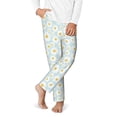 thumbnail image 2 of Susaid Daisies Flowers Print Soft Teen Sleep Pants, Long Pajama Bottoms with Two Pockets and Elastic Waist, Designed for Ages 5-16-Large, 2 of 6