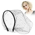 thumbnail image 6 of LABELEPH 1Set Circular Black Mesh Veil Headband for Women Bridal and Funeral Accessories, 6 of 8
