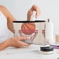 thumbnail image 7 of Zufioo Basketball Shot Print DuPont Paper Portable Toiletry Bag, 8.9x6.5 inch Zippered Hand-held Paper Cosmetic Bag Storage Tool Kit, 7 of 7