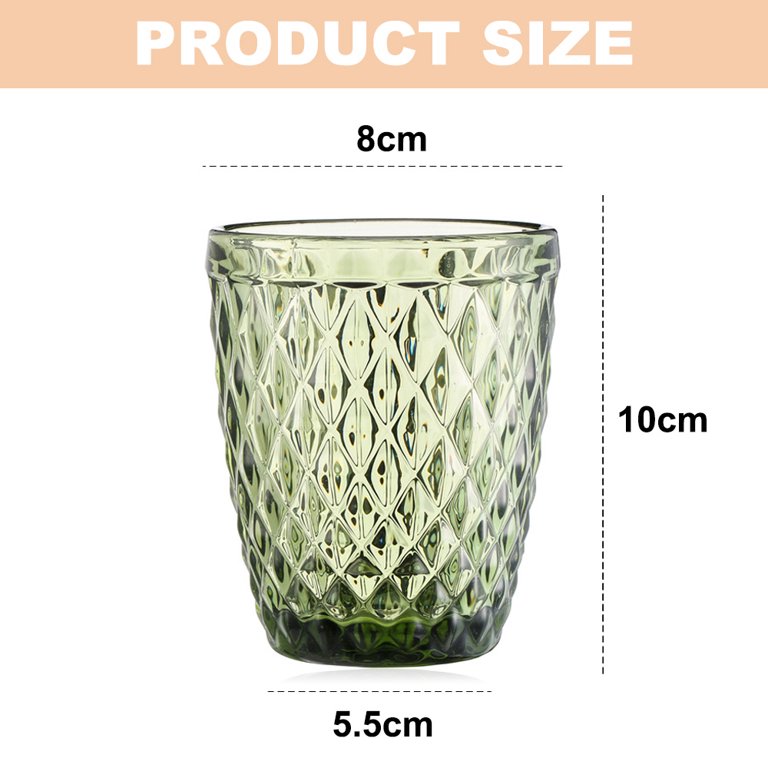 2pcs/set Glass Cup, Creative Structured Clear Water Cup For Kitchen