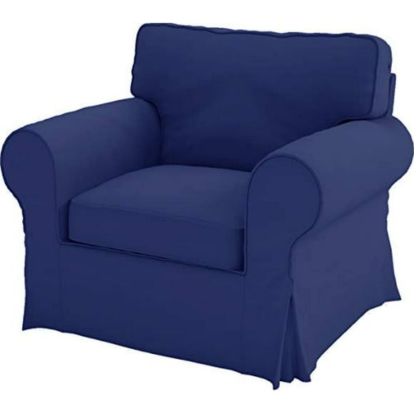 The Heavy Cotton Ektorp Chair Cover Replacement is Made Compatible for Ektorp Armchair Cover, A One Seat Sofa Slipcover Replacement (Blue Chair)