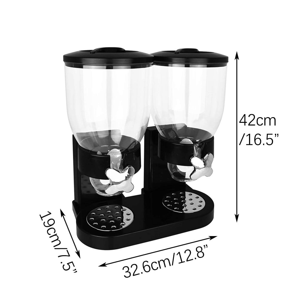 Huayishang Storage Box Punch-Free Wall-Mounted Candy Display Box Snack Sealed Jar Household Cereal Machine Grain Storage Jar Storage Box, Kitchen Essentials Clearance Sale Black