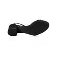thumbnail image 5 of BLISSFUL STEP Women's Open Toe Ankle Strap Block Heel Sandals Black 7, 5 of 7