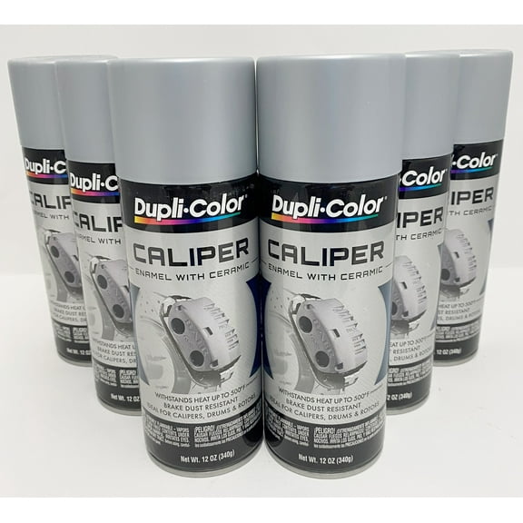 Duplicolor BCP103 - 6 Pack Caliper Spray Paint Silver with Ceramic - 12 oz