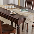 thumbnail image 2 of QualitChoice Simple Embroidery Table Runner White Lace Tablecloth Fabric Dining Tea Exquisite Kitchen Decoration Coffee Color 35*160 cm 1 Pc, 2 of 6