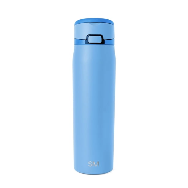 Botella De Agua Simple Y Moderna Mesa Loop Con Pajita | Botellas De Acero Inoxidable Aisladas Con Portavasos De 24 Oz Para Viajes, Deportes Y Escuela | Dia De Nieve