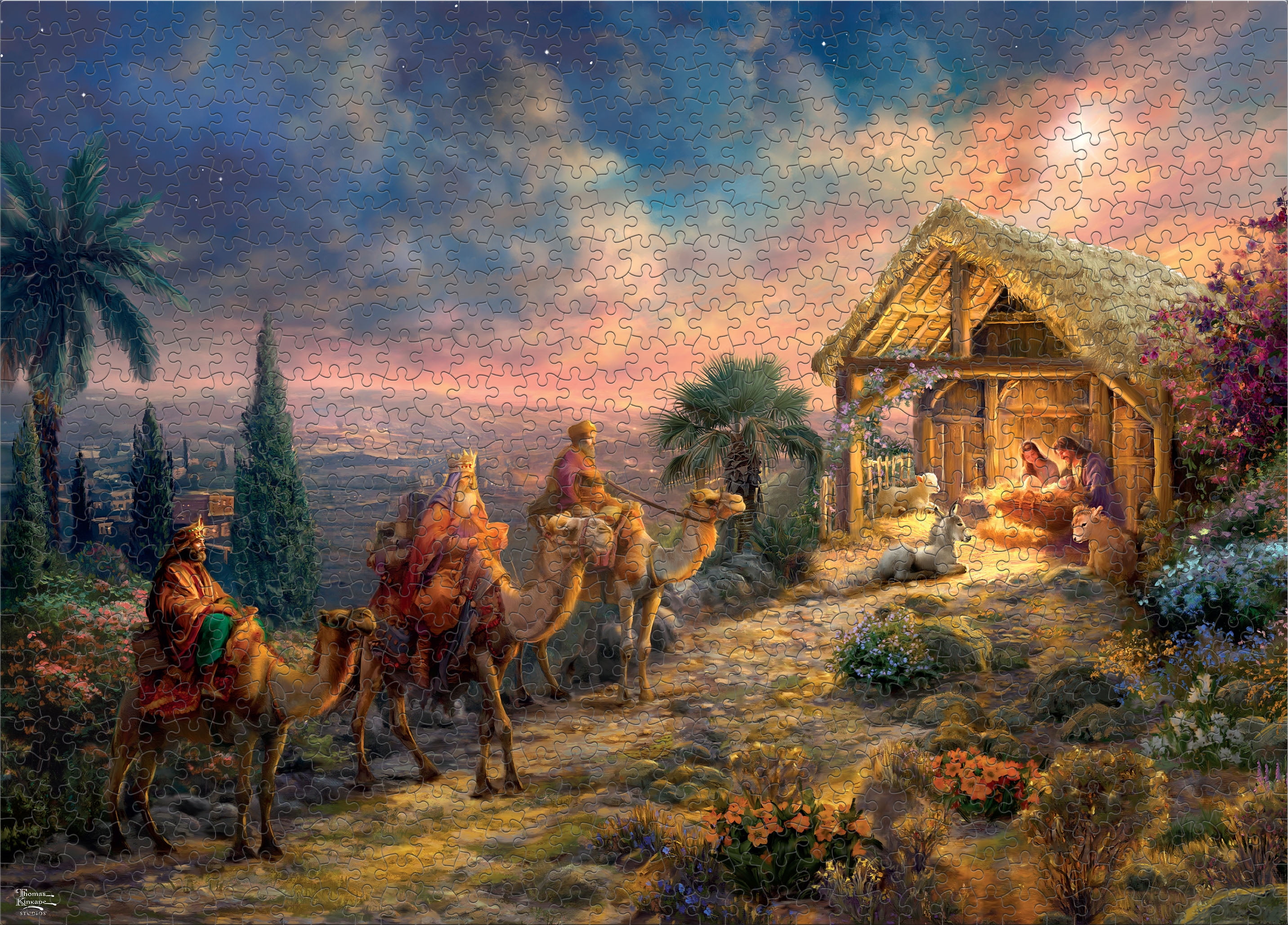 Ceaco 1000 Piece Away in the Manger Interlocking Jigsaw Puzzle