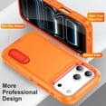 thumbnail image 5 of Dteck Case for iPhone 17 Pro,Shockproof Silicone + PC Case with Hidden Kickstand Cover for iPhone 17 Pro ,Orange, 5 of 7